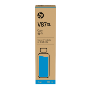 Botella de Tinta HP V87XL Cyan 500ml